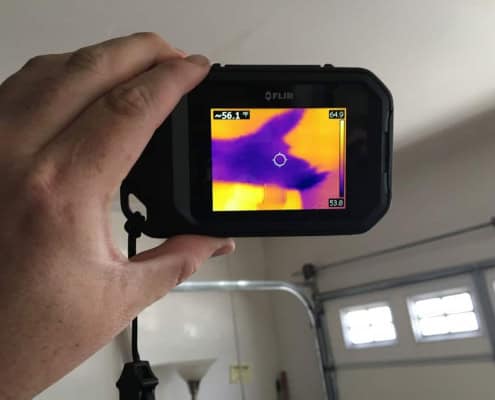 Thermal imaging used during an Irvine mold specialist evaluation