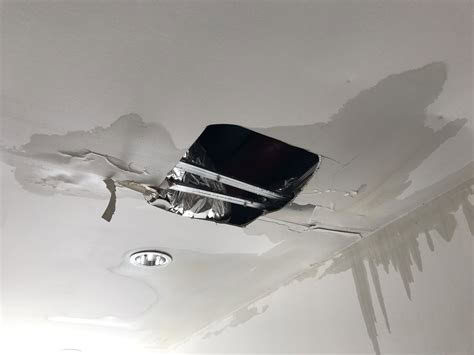 AC leak water damage Lake Forest ceiling drywall staining and moisture damage