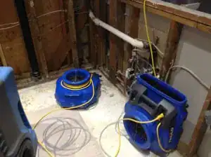 During targeted demolition and drying in a Brea water damage project
