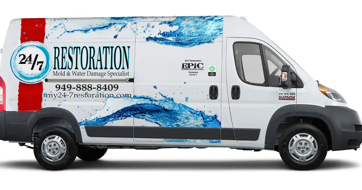24/7 Restoration van and crew for water damage Capistrano Beach service